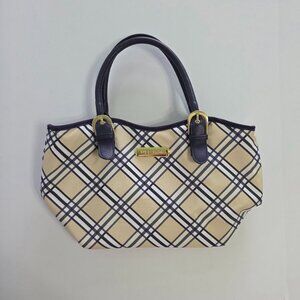 NWOT  - Tupperware Plaid Insulated Tote Handbag – Navy & Tan – Zip Top